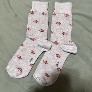 Disney Gray Socks with Clownfish Design